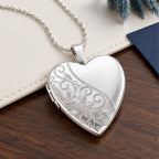Floral Heart Photo Locket - lifestyle