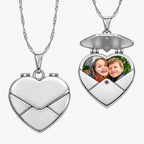 Stainless Steel Envelope Heart Photo Locket