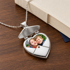 Stainless Steel Envelope Heart Photo Locket - lifestyle