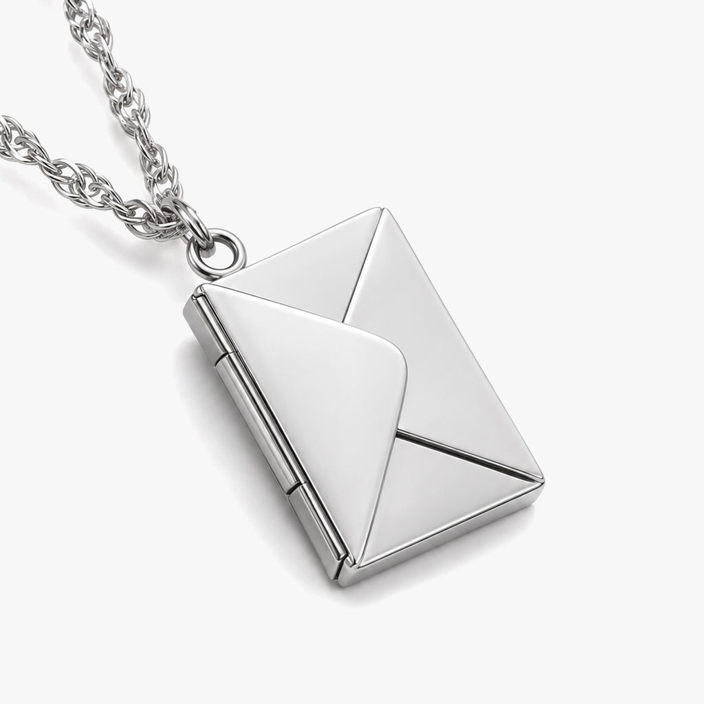 Stainless Steel Envelope Photo Locket