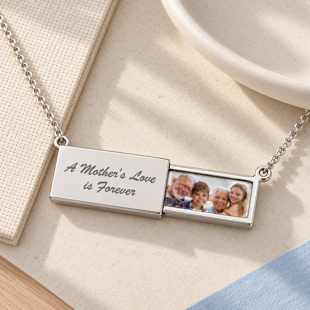 Stainless Steel Slide Out Keepsake Locket - lifestyle