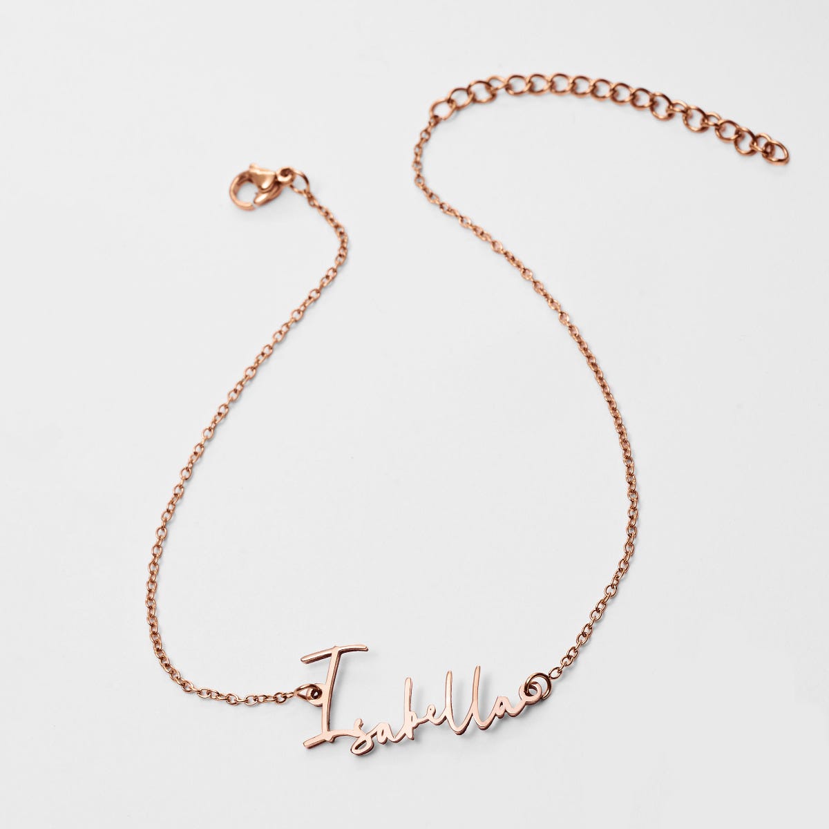 Personalized Modern Script Name Anklet