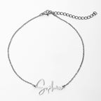Personalized Modern Script Name Anklet