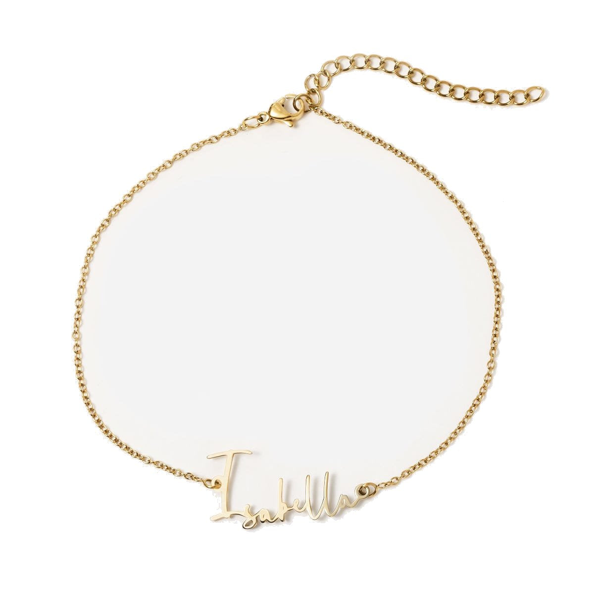 Personalized Modern Script Name Anklet