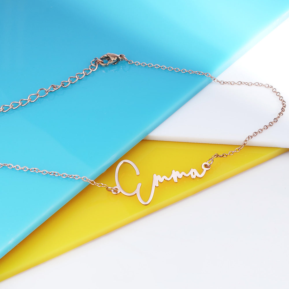Exclusive Personalized Modern Script Name Anklet / Ankle Bracelet - Adjustable Size