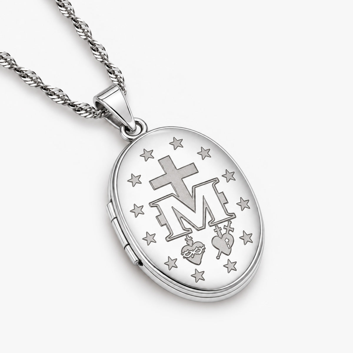 Miraculous Medal Exclusive Color Oval Locket