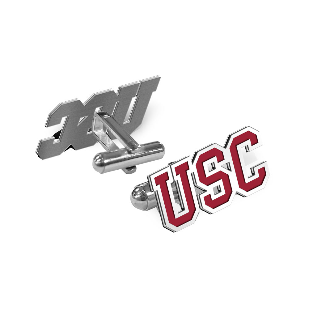 Pair of Usc Color Enamel Block Cufflinks