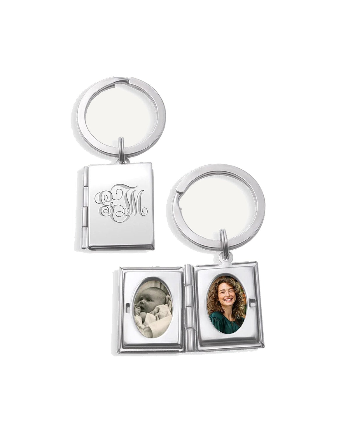 Rectangle Locket Keychain