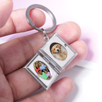 Rectangle Locket Keychain
