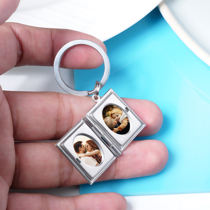 Rectangle Locket Keychain