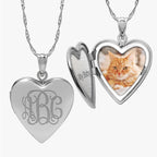 Monogram Initial Heart Photo Locket