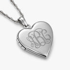 Monogram Initial Heart Photo Locket