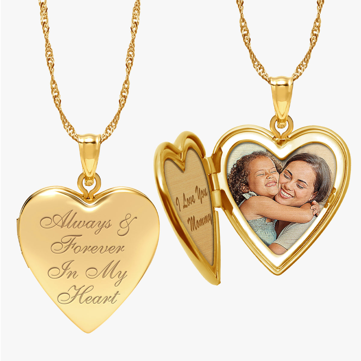 Monogram Initial Heart Photo Locket