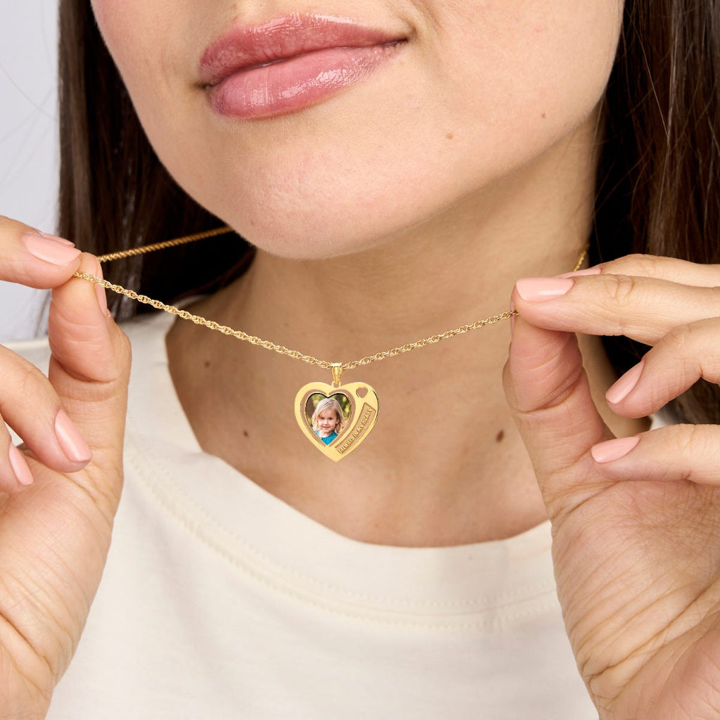 Heart Pendant With Always In My Heart Etched