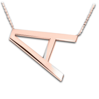 Personalized XL Initial Necklace — Rose Gold Plated — color-only edit ec4157b11f