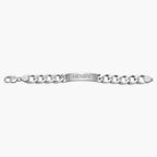 Custom Engraved Sterling Silver Men's Curb Link ID Bracelet