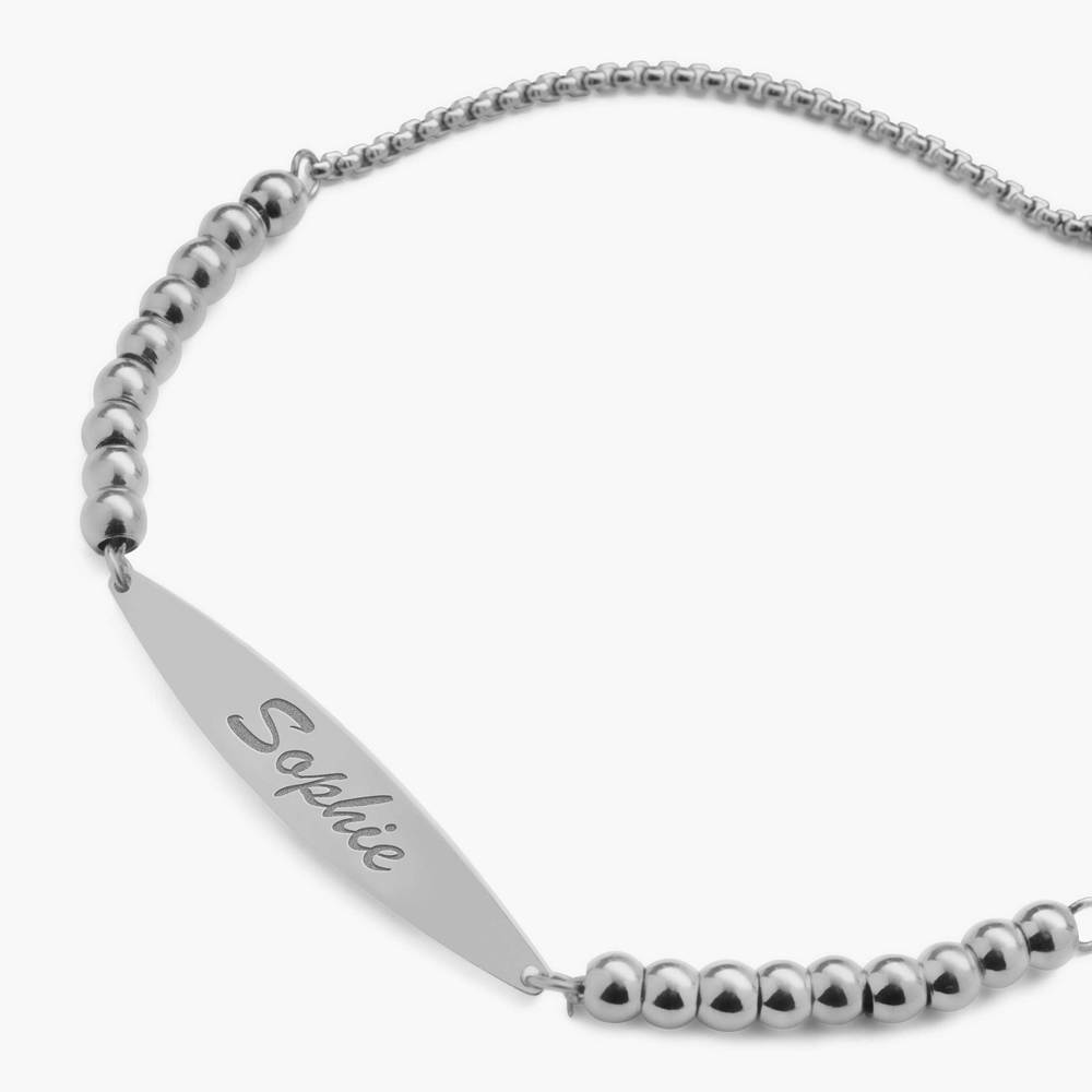 Custom Engraved 14k Gold Women's Open Link ID Bracelet