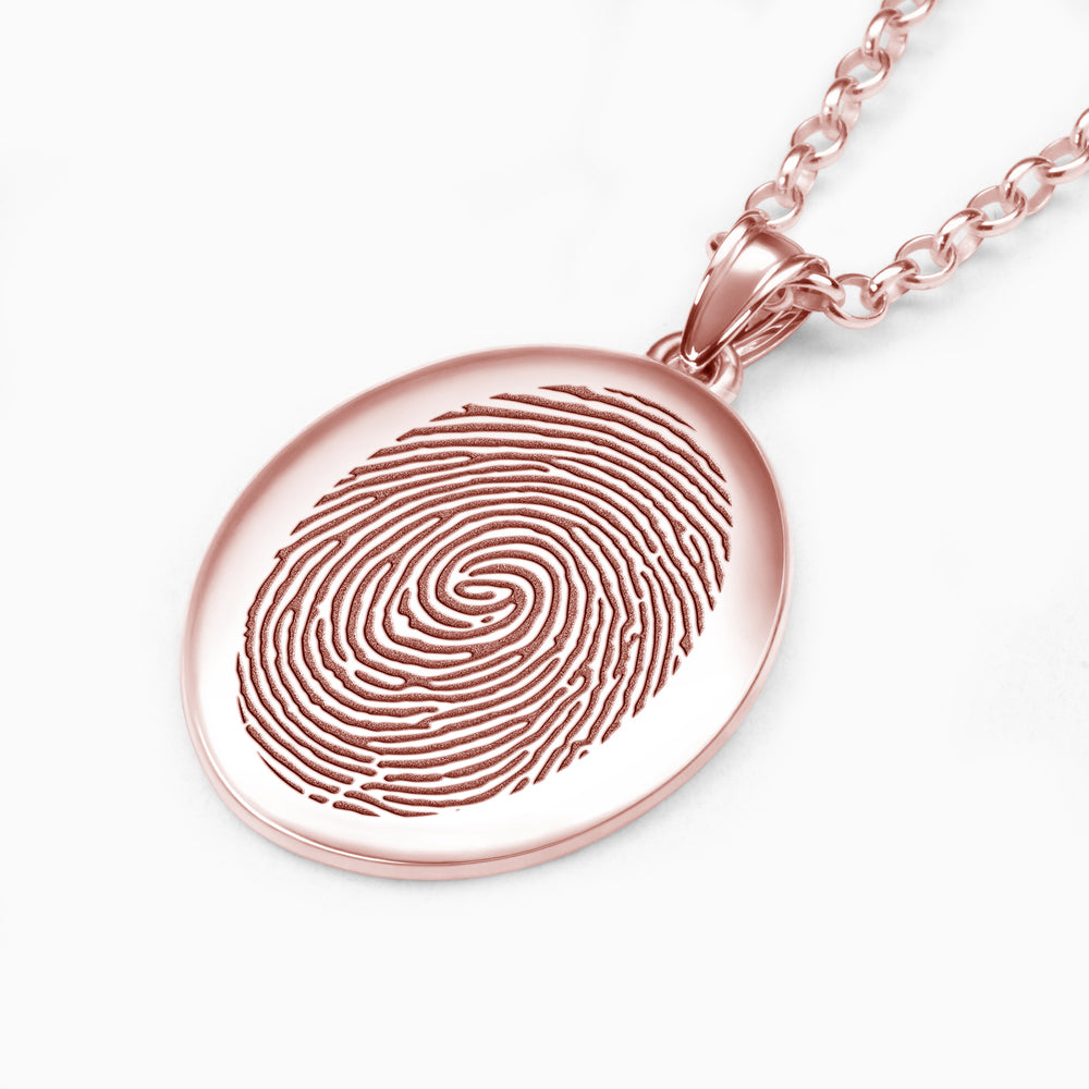 3D Oval with Fingerprint