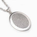 3D Oval with Fingerprint