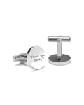 Personalized Handwriting Men's Round Cufflinks