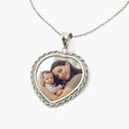 Heart with Rope Frame Photo Pendant