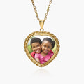 Heart with Rope Frame Photo Pendant