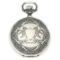 Charles-Hubert Paris Antique Chrome Finish Hunter Case Mechanical Pocket Watch