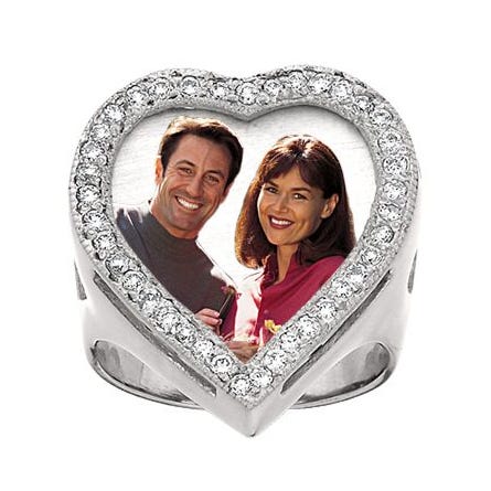 Photo Diamond Heart Ring