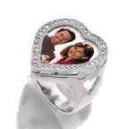 Photo Diamond Heart Ring
