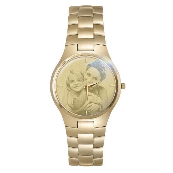 Men’s Custom Swiss QuartzLine Photo Laser Watch