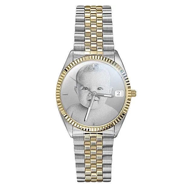 Men’s Custom Swiss QuartzLine Photo Laser Watch