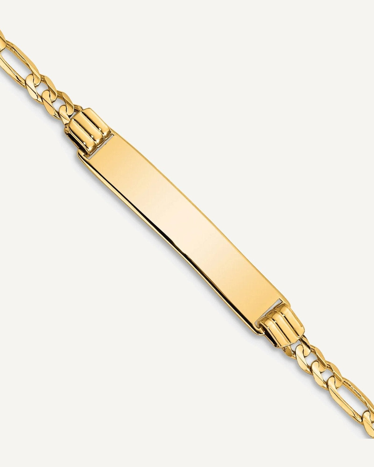 Custom Engraved 14K Gold Children's Figaro Link ID Bracelet