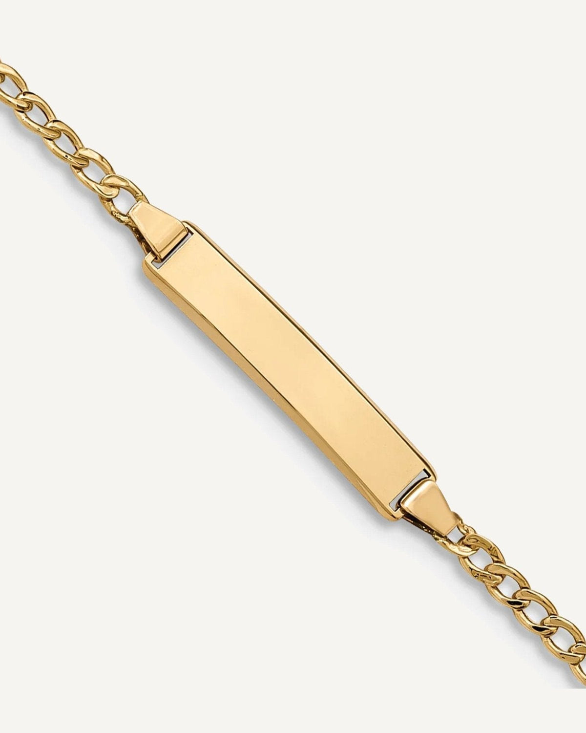 Custom Engraved 14K Gold Children's Cuban Link ID Bracelet
