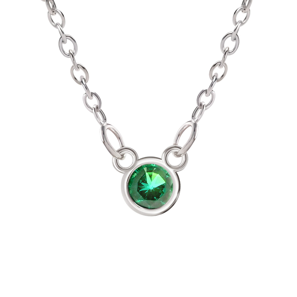 Circle Shaped Mothers Birthstone Necklace