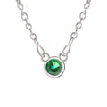 Circle Shaped Mothers Birthstone Necklace