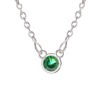 Circle Shaped Mothers Birthstone Necklace