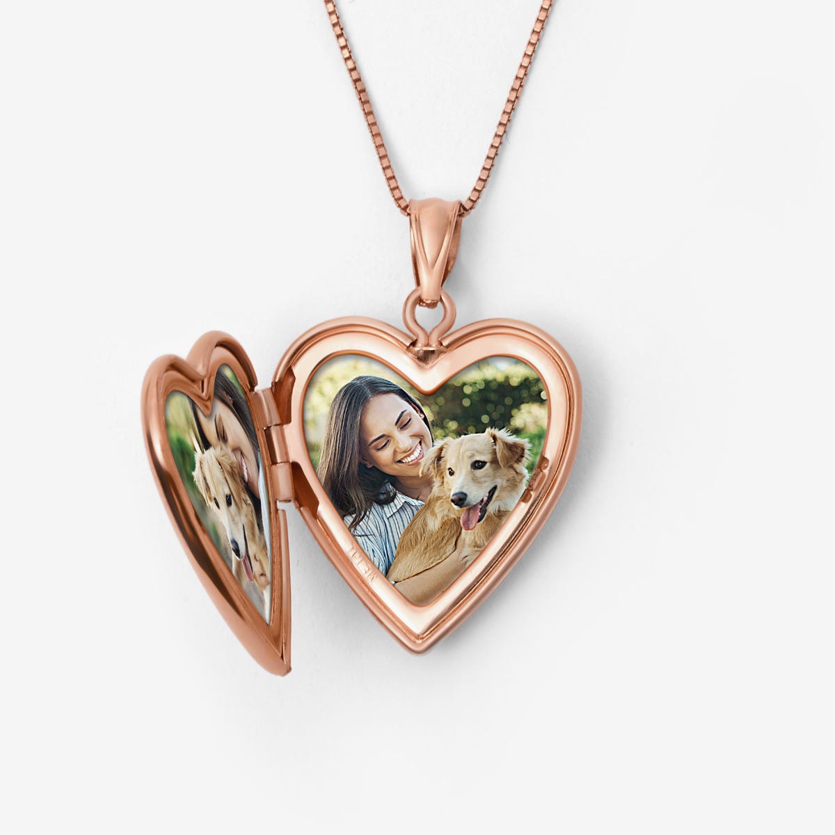 Rose Gold Plated Classic Heart Photo Locket