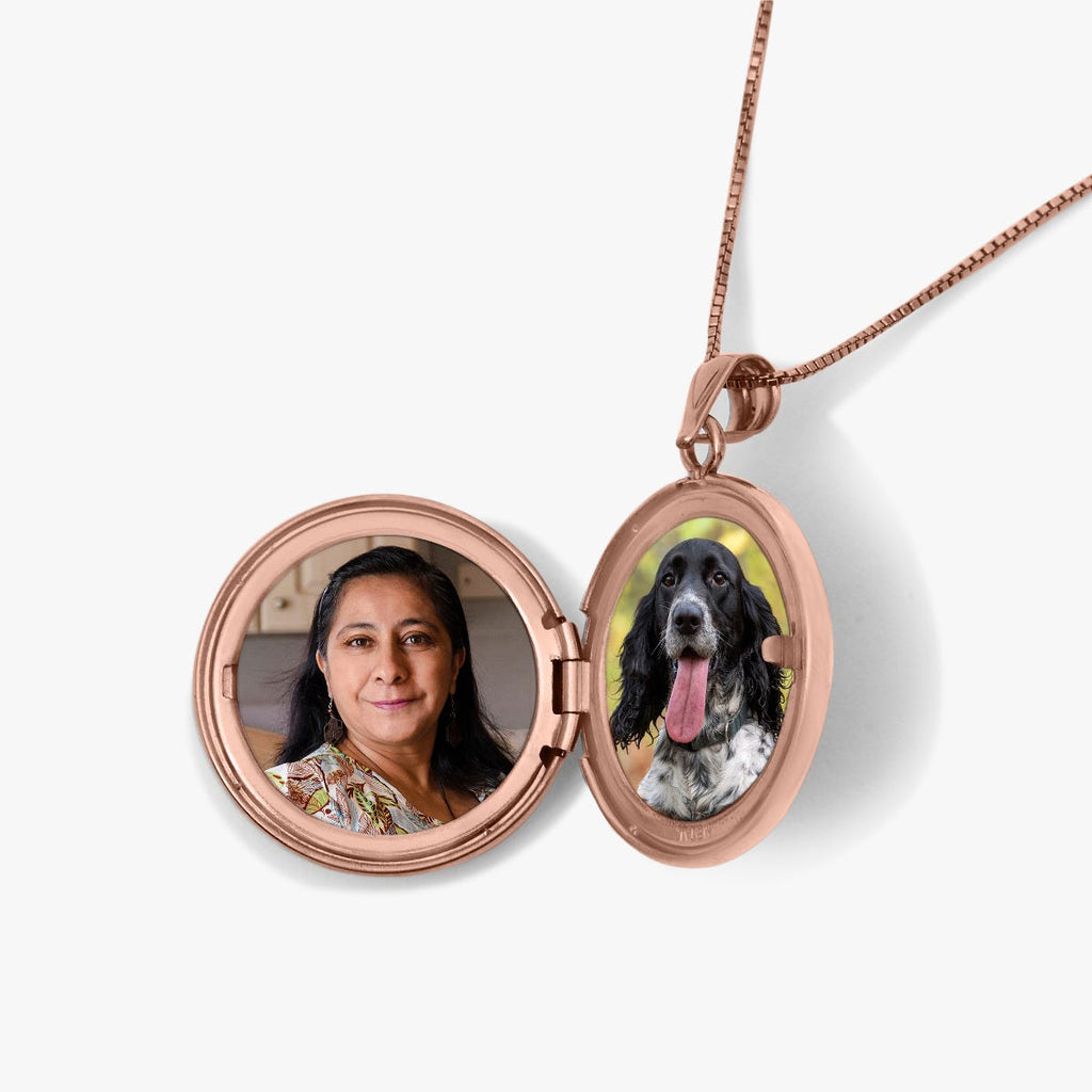 Rose Gold Plated Classic Round Photo Locket