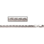 Sterling Silver 4.75mm Diamond Cut Rope Chain