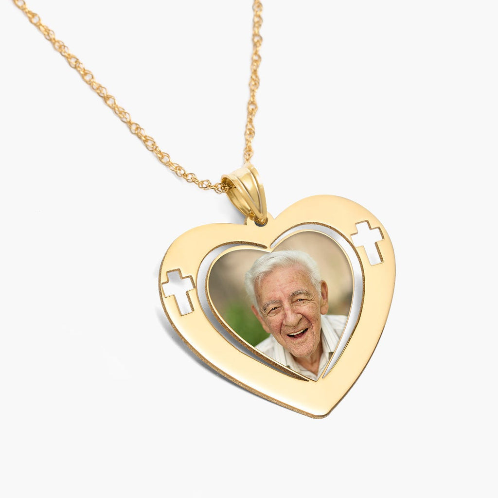 Heart Pendant with Cross Design