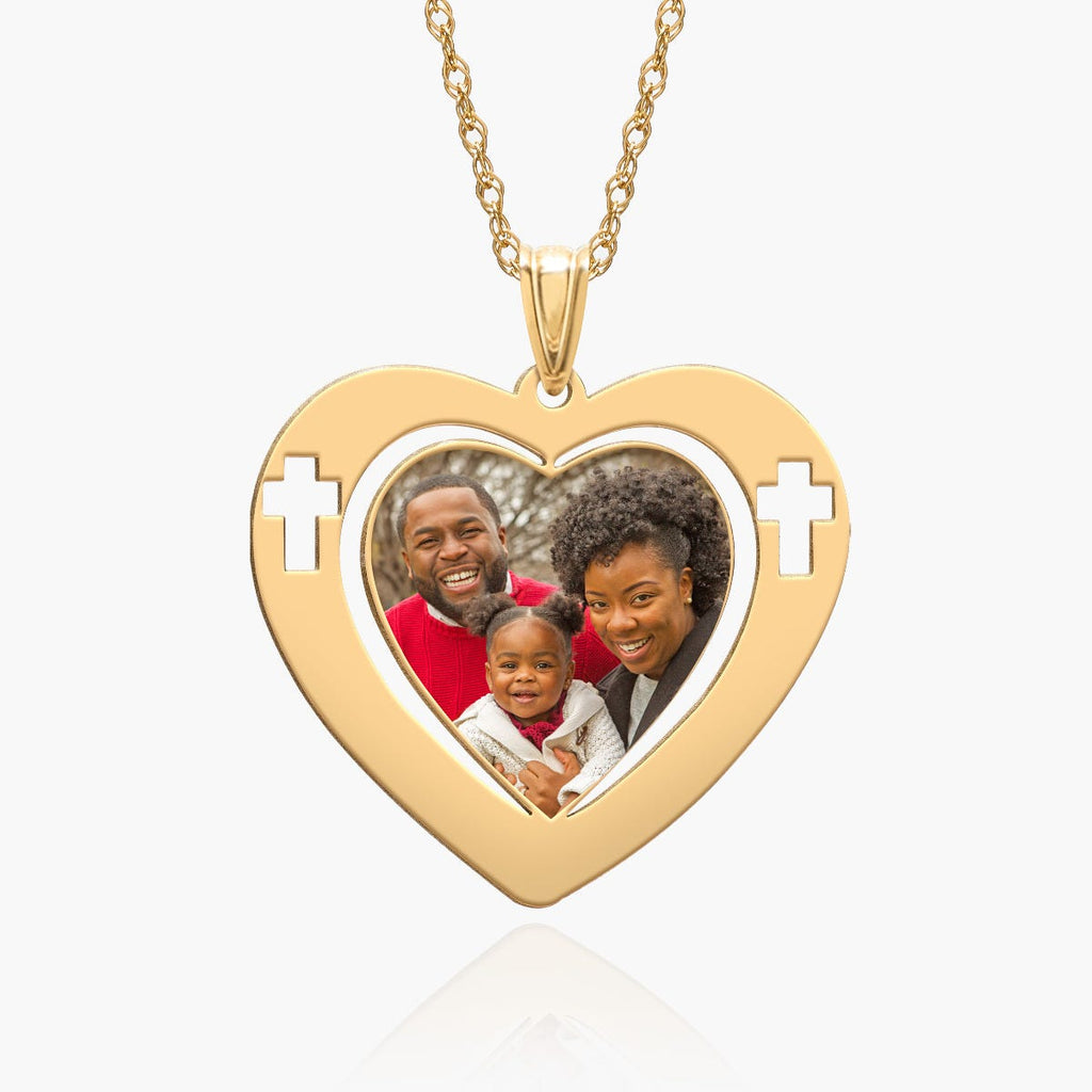 Heart Pendant with Cross Design