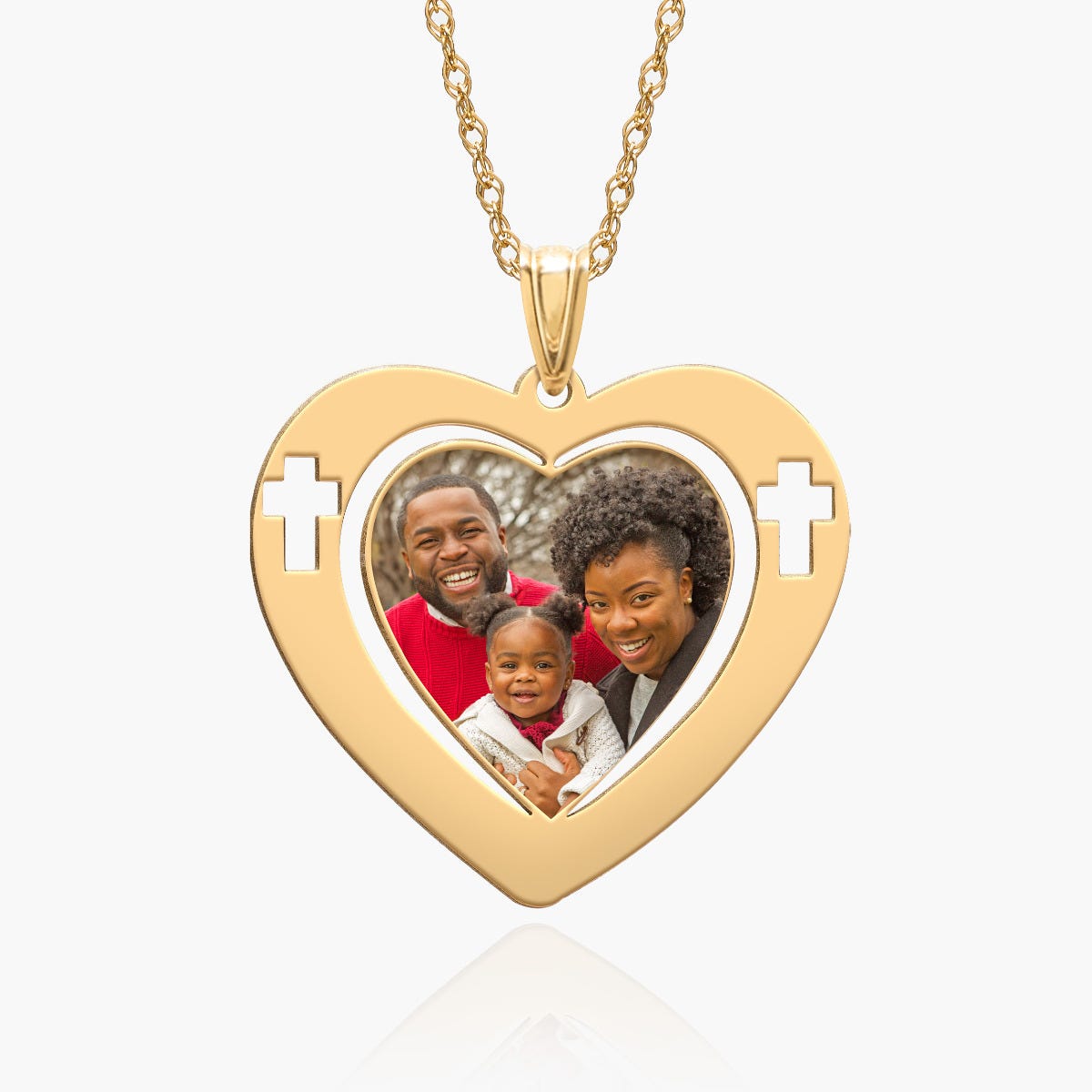 Heart Pendant with Cross Design