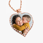 Heart Photo Pendant with Diamond Cut Edge