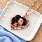 Heart Photo Pendant with Diamond Cut Edge - lifestyle