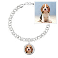 Photo Charm Bracelet with Round Charm