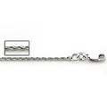 14K White Gold 1.6mm Parrisan Wheat Chain