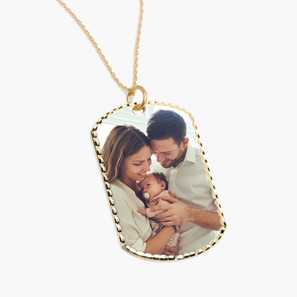 Photo Engraved Dog Tag Pendant