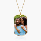 Photo Engraved Dog Tag Pendant