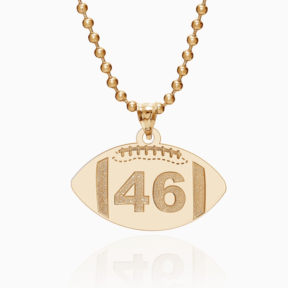 Custom Football Pendant with Number