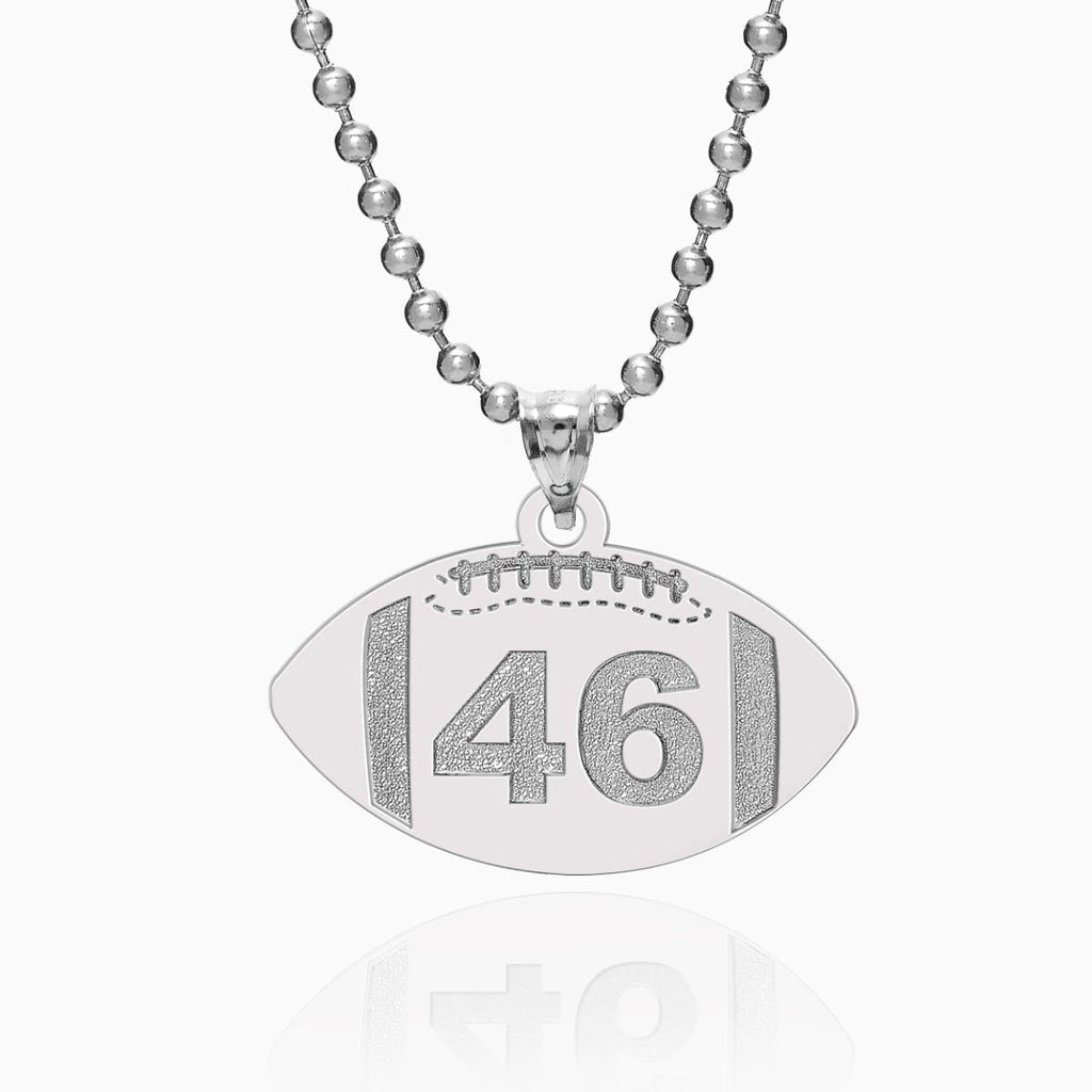 Custom Football Pendant with Number